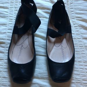 Jessica Simpson stunning leather ballerina shoes